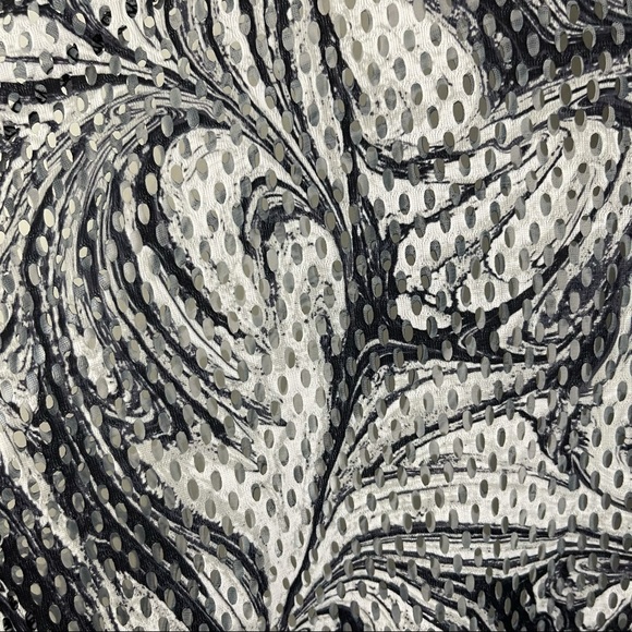 VICTORIA'S SECRET Black White Marble Swirl Mesh Sport Drawstring Hoodie - Picture 9 of 14